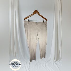 89th & Madison tan Pants with geometric pattern Size 18